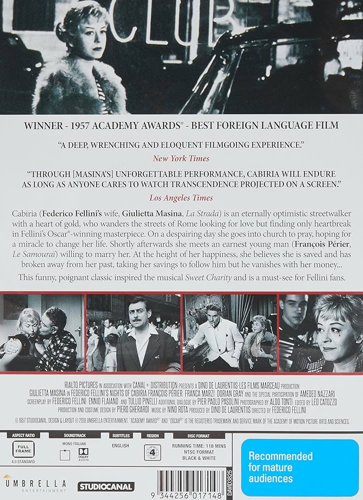 ☆DVD新品☆ カビリアの夜 ジュリエッタ・マシーナ フランソワ・ペリエ, フェ Amazon.co.jp: カビリアの夜 完全版 [DVD] : ジュリエッタ